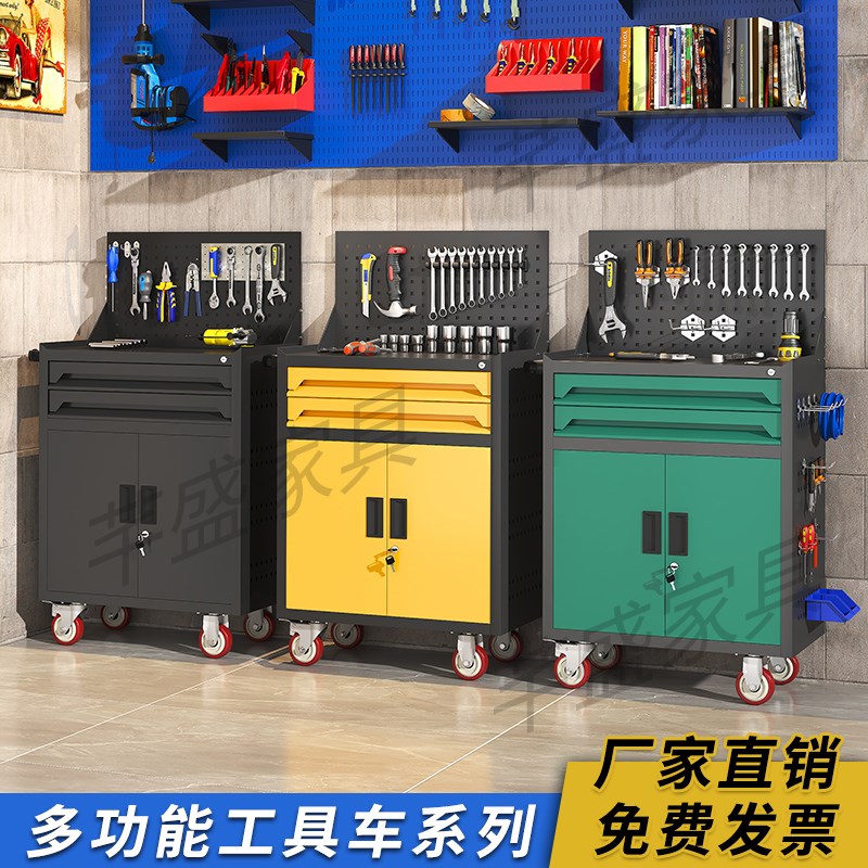 工具柜小推车移动多功能车间汽修维修柜推车铁皮五金工作台工具柜