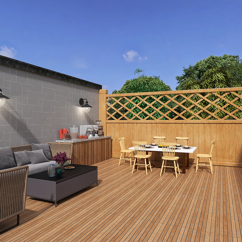 仿木纹瓷砖600x1200室外露台阳光房花园地板砖美式庭院防滑地砖