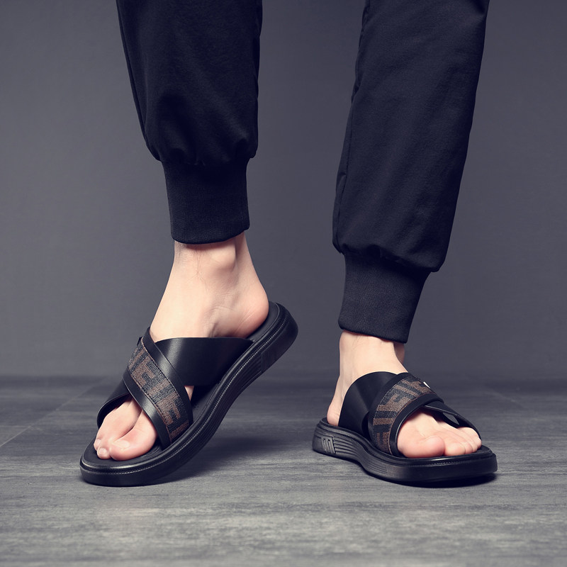 凉鞋男款拖鞋夏外穿潮流网红鞋子高级感男士凉拖鞋外出沙滩一字拖
