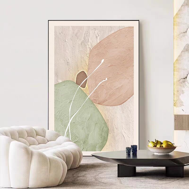 抽象意式极简客厅装饰画现代简约沙发背景墙挂画大幅落地画玄关画