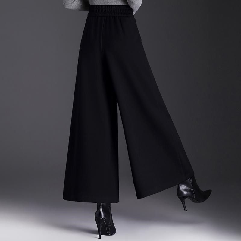 垂坠感时装裤洋气大脚裤裙2024新款秋冬显瘦阔腿裤毛呢九分甩腿裤,女装/女士精品,休闲裤,淘宝优惠券,粉丝福利购,淘宝优惠卷