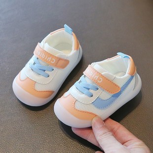 宝宝学步鞋网鞋春季婴儿鞋透气网面女宝鞋子0一2岁半男婴幼儿单鞋