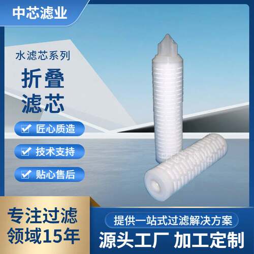 中芯滤业 40英寸折叠水滤芯 20英寸 0.22微米 226接口折叠滤芯