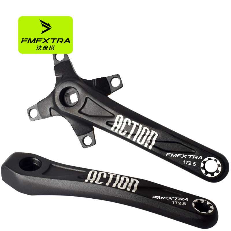 山地车牙盘曲柄170mm铝合金104BCD方孔曲柄8/9/10/11速正负齿改装