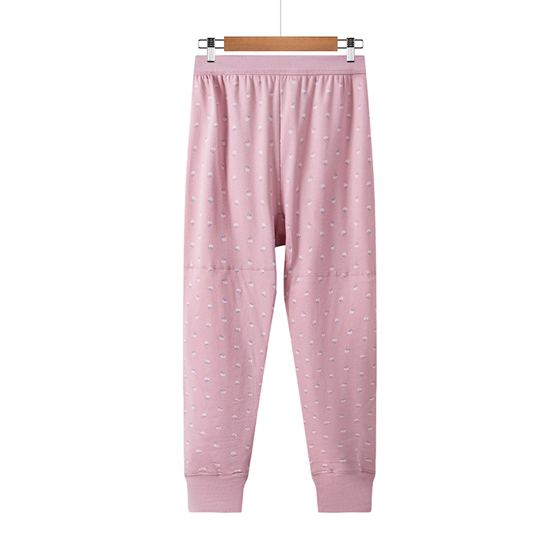 中老年人女纯棉加长加厚护膝裤秋冬高腰秋裤保暖裤女士春秋棉毛裤