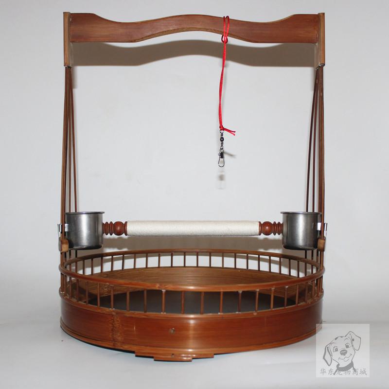 画眉八哥鹩哥鹦鹉鸟架原色紫竹大欧精品抛光鸟笼靛颏蜡嘴鸟架亮架