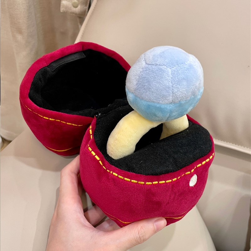 结婚创意公仔戒指接亲拍照道具婚礼宠物玩具婚房婚庆装饰摆件