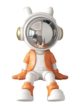 坐姿宇航员书靠太空人创意书房桌面摆件客厅电视柜玄关装饰乔迁礼