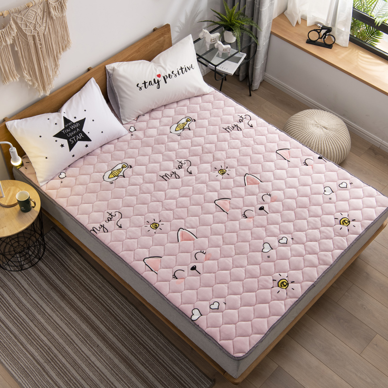 加绒法兰绒床垫软垫1.8m垫子铺底铺垫被褥褥子双人家用保护垫1.5