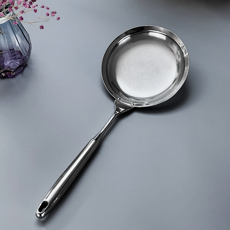 精致出口304不锈钢漏勺撇油浮沫洗芝麻隔油过滤神器细密网孔勺