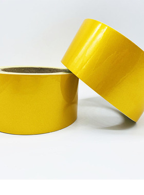 黄色反光警示胶带5cm6cm8cm10cm15cm20cm地面警戒标识反光膜