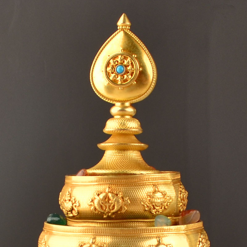 曼扎盘纯铜八吉祥藏式曼茶罗佛前供曼扎修盘三十七供曼达盘摆件