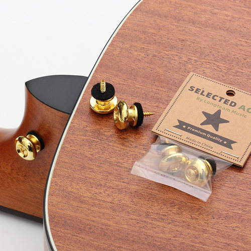 朗汀古铜色吉他背带钮尤克里里尾钉贝斯背带固定扣防滑扣2颗装