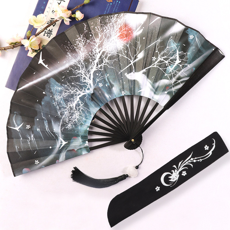 网红古风双面9寸男女式绸布折扇中国风汉服配饰夏季随身折叠扇子,居家日用,扇子,淘宝优惠券,粉丝福利购,淘宝优惠卷