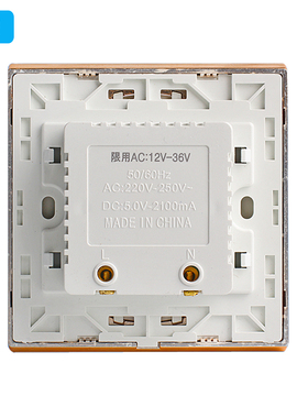 86香槟金船房车usb插座低压12V24VUSB插座36V二孔USB充电插座面板