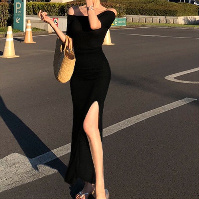 韩国时尚舒适女装潮港半身裙女中长款高腰修身显瘦包臀裙开叉一步,女装/女士精品,半身裙,淘宝优惠券,粉丝福利购,淘宝优惠卷