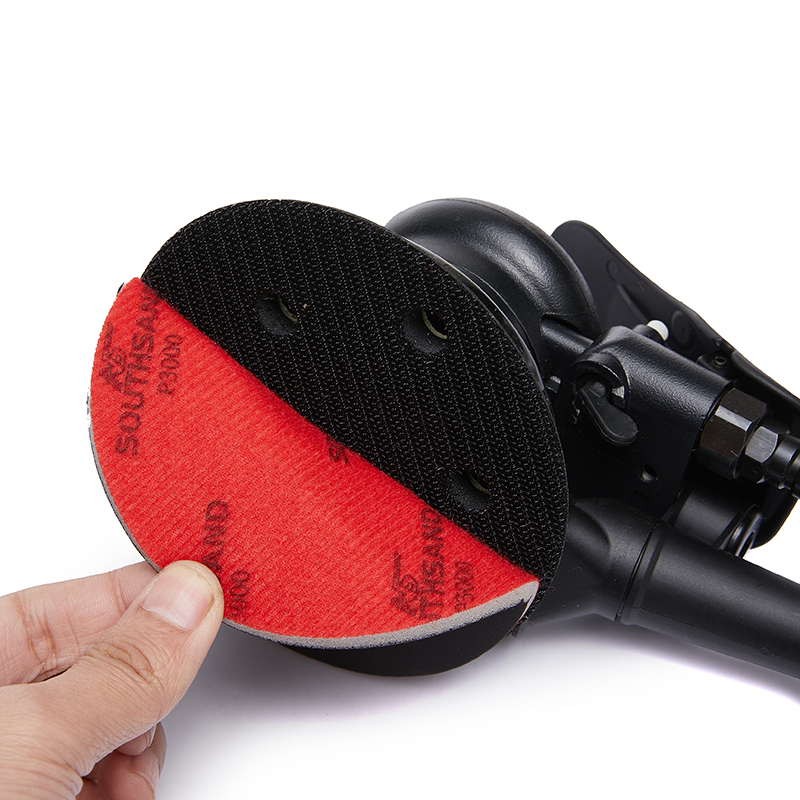 5寸6寸圆形海绵砂纸汽车美容抛光超细打磨自粘植绒干湿两用海绵砂