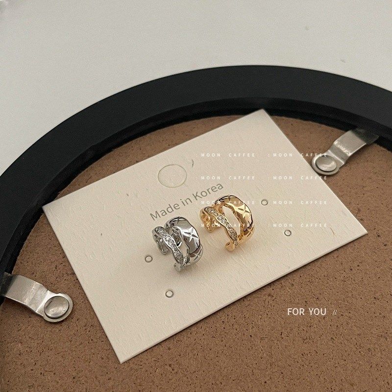 srrmhyn法式复古水钻耳骨夹女无耳洞高级感小众气质耳夹2023年新