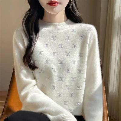 2025新款毛衣女装秋冬高领洋气加厚宽松羊毛针织衫毛衣女打底