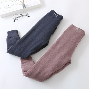 陆陆福冬季儿童蚕丝保暖裤加厚男童女童棉裤一体绒打底内穿热能裤