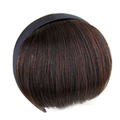 真发发箍式 刘海片加厚无痕齐刘海真人发遮白发头帘发卡隐形假刘海