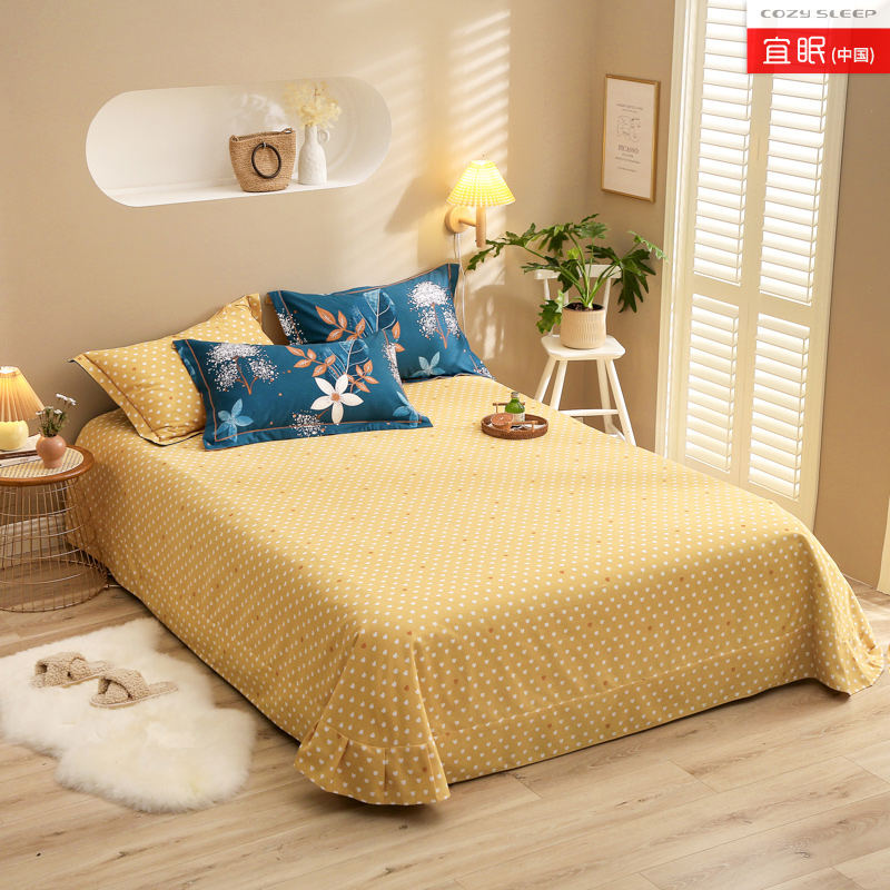 长绒棉磨毛单件床单学生单人1.5m1.8m2.0米大床加厚全棉纯棉秋冬