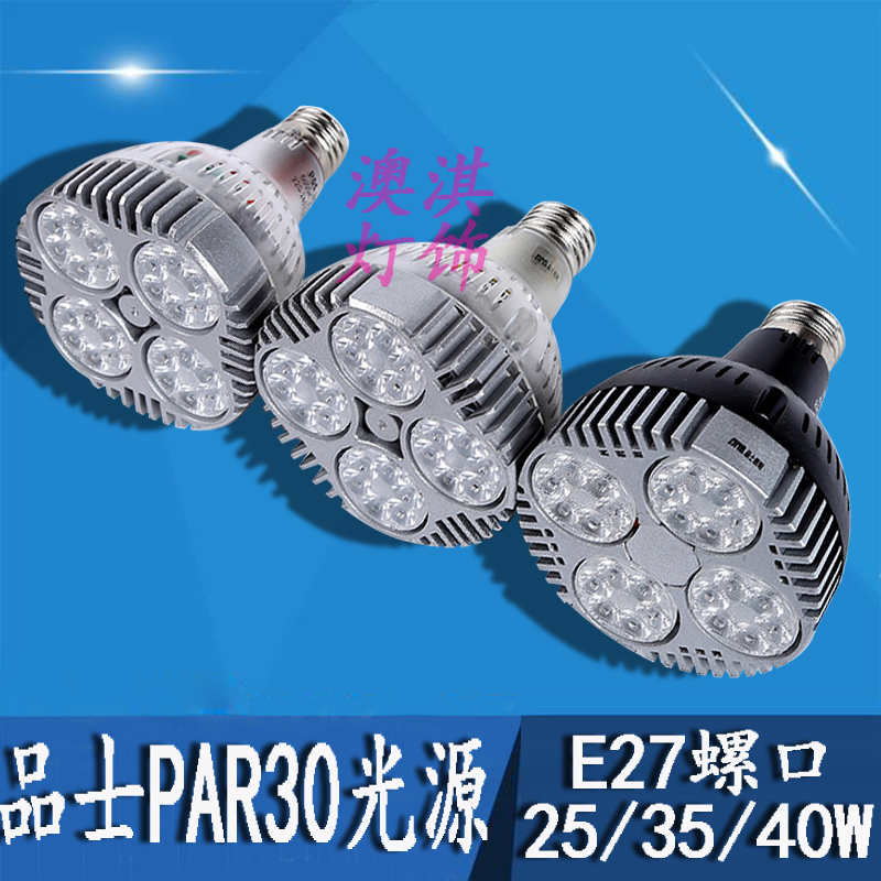PAR30灯泡25W35W40轨道灯E27螺口LED射灯光源P05帕泡