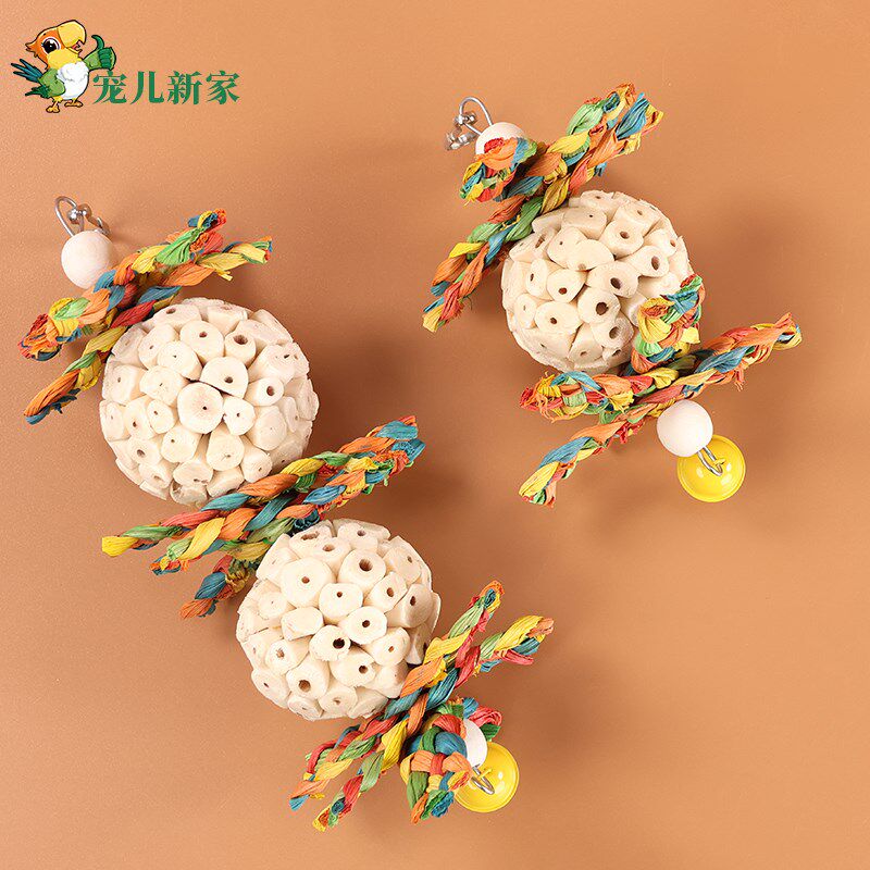 鹦鹉通草球 鹦鹉解压玩具球 虎皮牡丹玄凤解闷自嗨啃咬鸟玩具秋千,宠物/宠物食品及用品,鸟玩具,淘宝优惠券,粉丝福利购,淘宝优惠卷