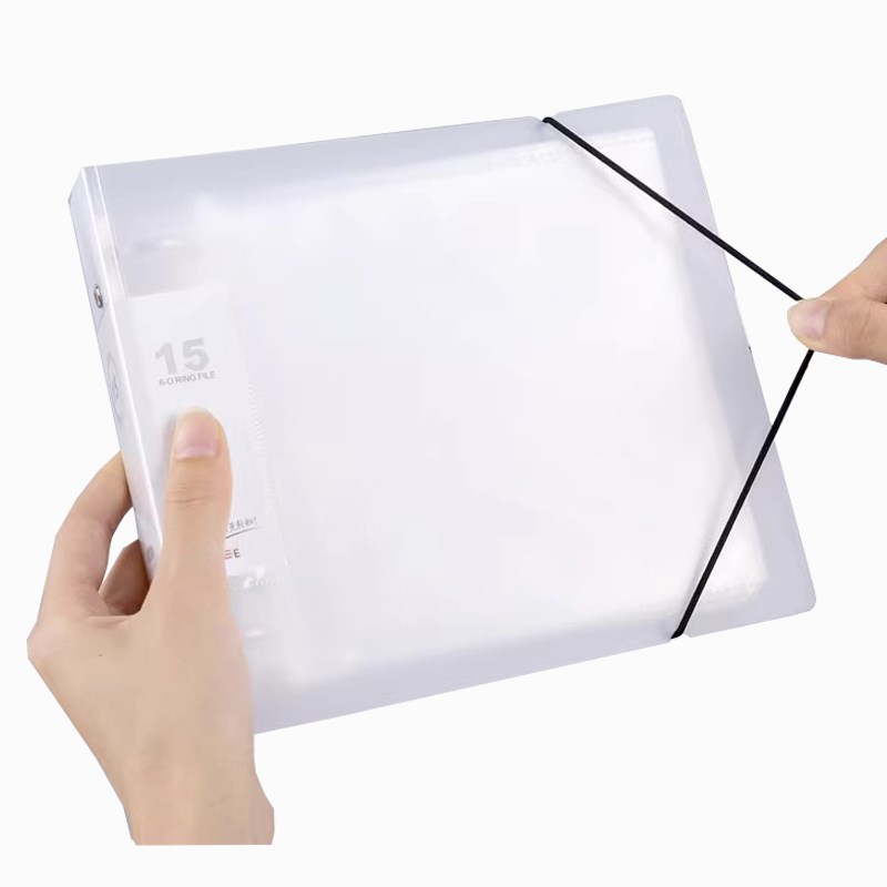 活页夹外壳图画识字卡收纳册资料夹插页透明文件夹绘图作业夹打孔