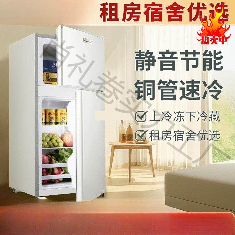 一级能效小冰箱二人用家用小型出租房宿舍用迷你双门电冰箱