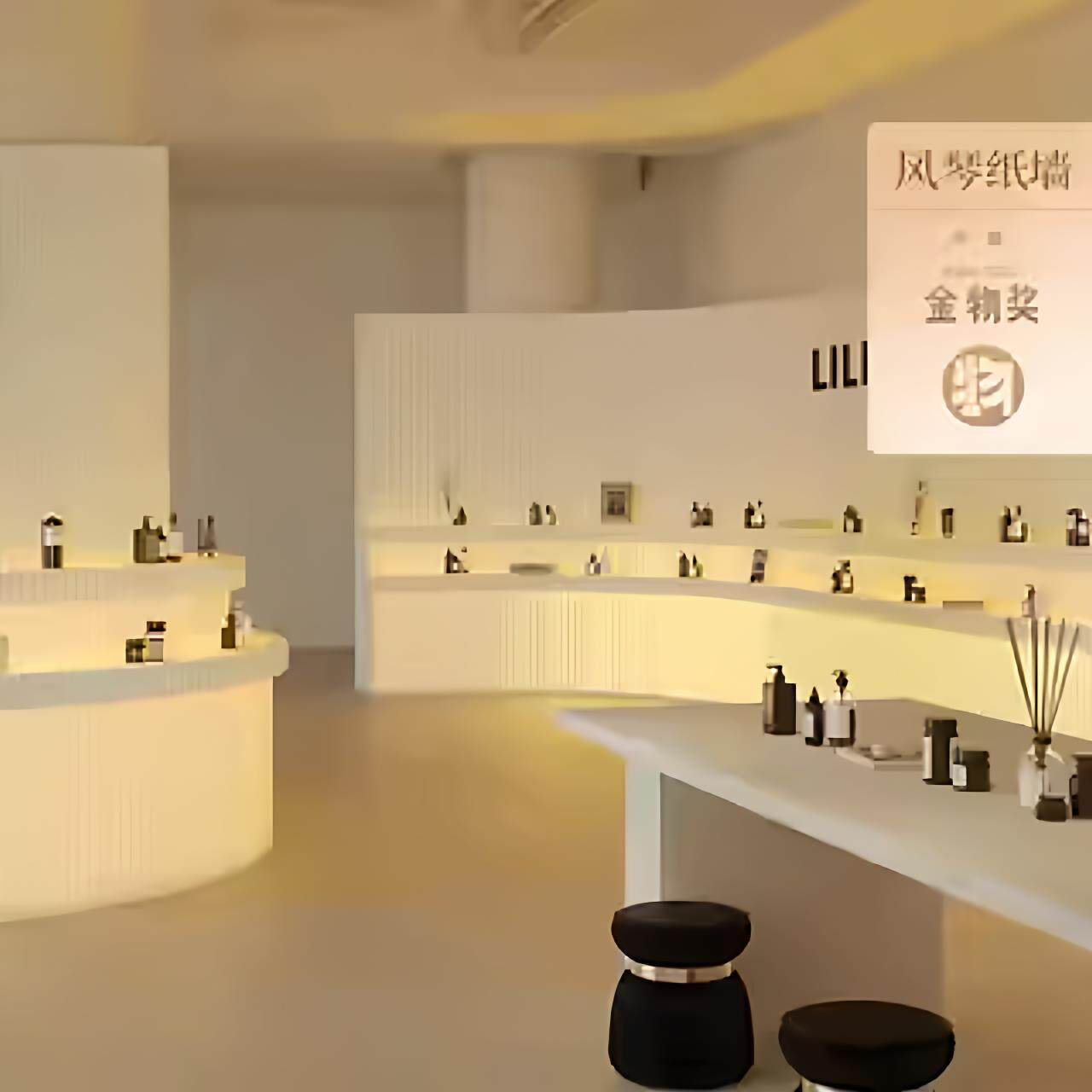 轻物纸墙隔断挡板商用办公图书馆折叠置物架发光纸屏风屏风