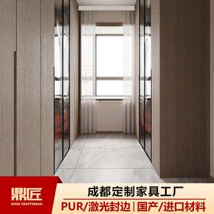 原木衣柜成都全屋家具工厂卧室家用整体轻奢原木家具实木衣柜