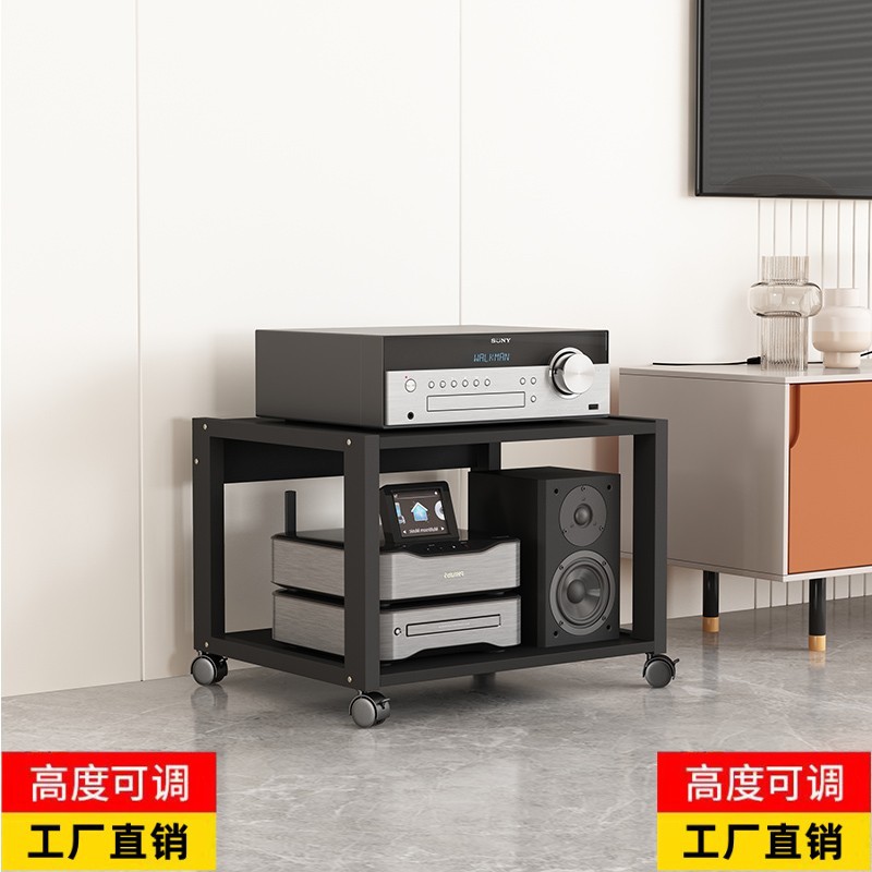 家用客厅多层移动音响收纳机架