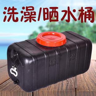 加厚家用水箱黑色欧清洗澡桶洗澡水箱洗澡晒水桶加厚夏季太阳能晒