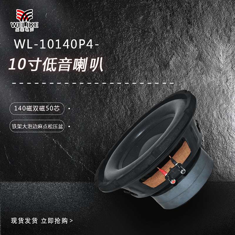 10寸铁架140磁双磁50芯大炮边汽车低音炮超重低音 car subwoofer