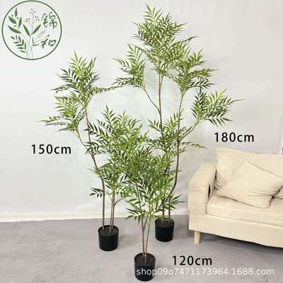 仿真绿植十大功劳客厅玄关造景网红直播绿植装饰摆件