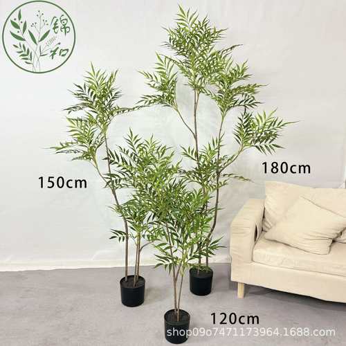 仿真绿植十大功劳客厅玄关造景网红直播绿植装饰摆件