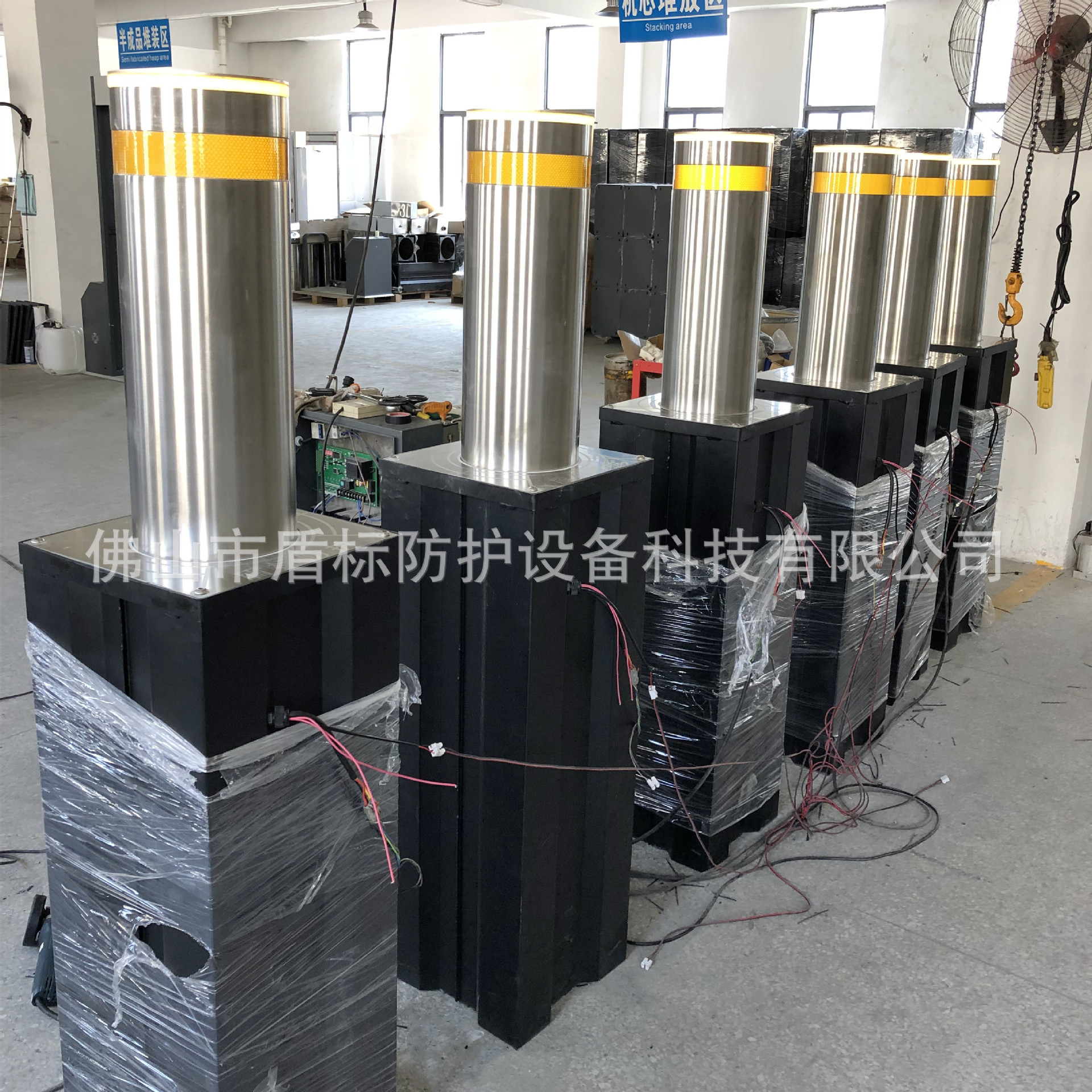 广东盾标防护生产一体式液压升降柱304不锈钢升降庄大门阻拦路障