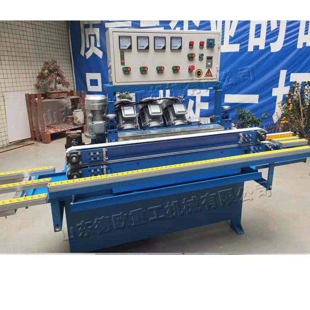 橱柜门玻璃磨边机全自动晶钢门倒角机小型立式数控玻璃修边机