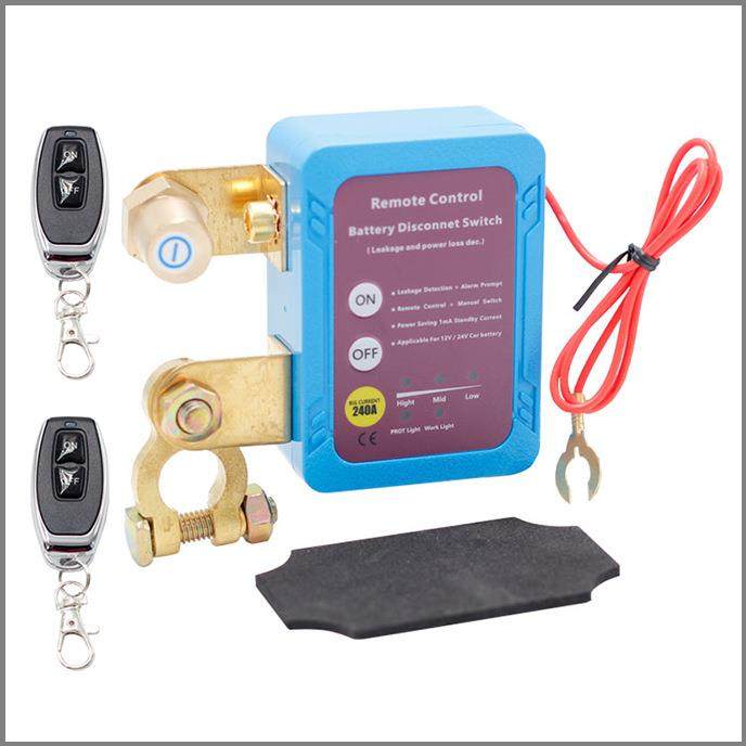 断电器汽车电瓶负极断电器12V24V防亏电漏电保护遥控手动一体