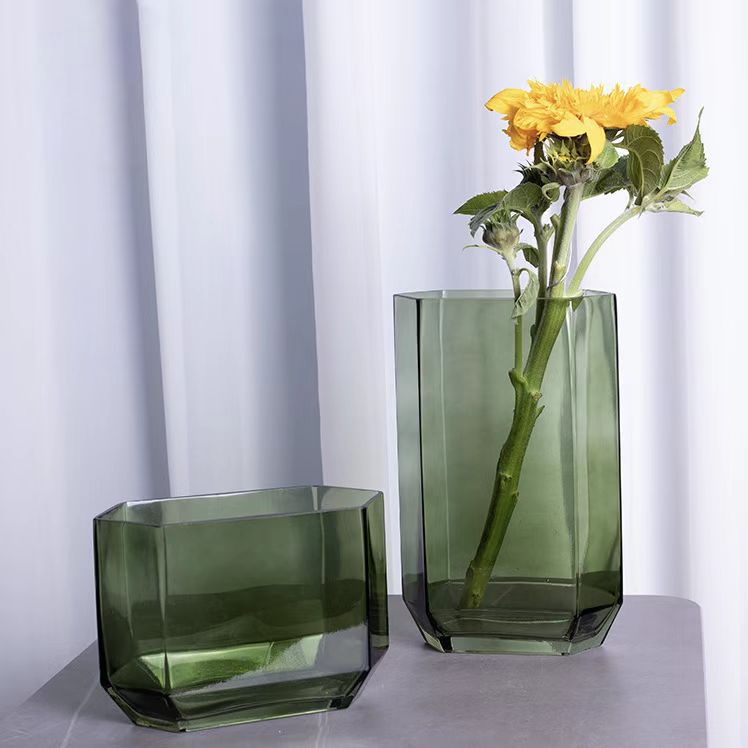 现代简约玻璃手工花瓶插花干花花器装饰品创意摆件工艺品批发