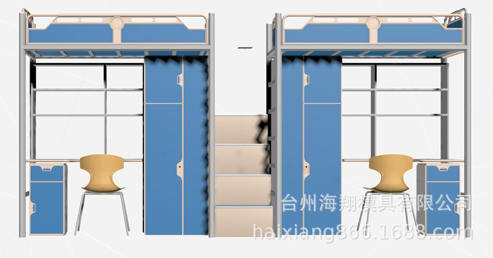 塑料学生床模具公寓字母床.上下床.员工宿舍.学生宿舍.双层注塑气