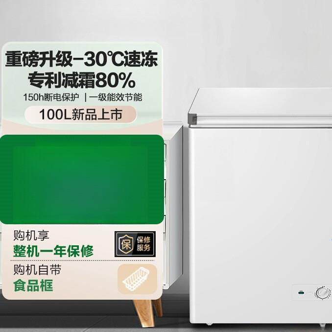 HER100升冰柜商用小型家用冷藏冷冻冰箱减霜两用冷柜
