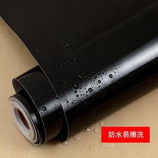 黑色高光烤漆衣柜宿舍桌面贴纸家具翻新墙纸自粘防水镜面遮光