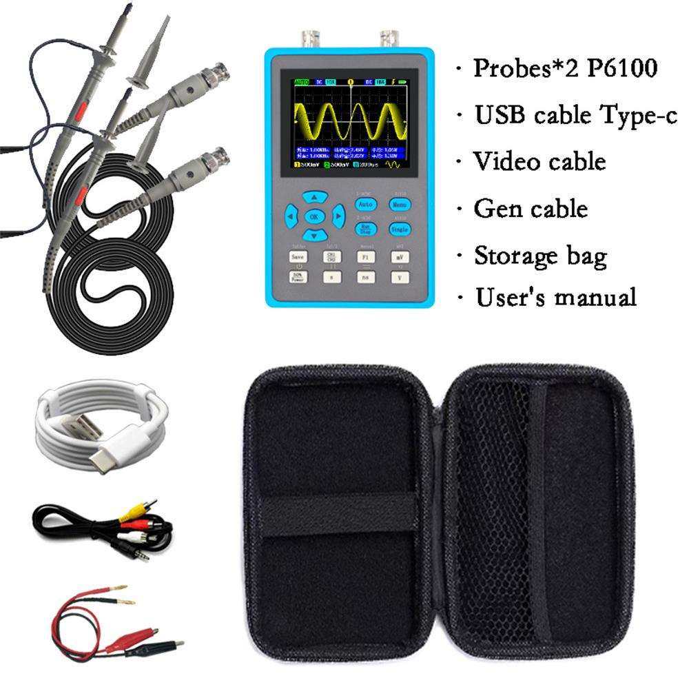 高性能全自动双通道手持便携数字示波器120M带宽500M采样汽修等