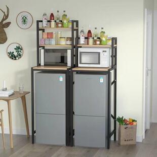 冰箱置物架迷你落地小冰柜上方顶部厨房微波炉烤箱多层收纳整理架
