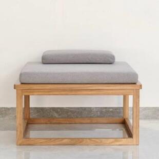 盘腿打坐椅子复古矮椅新中式禅椅茶椅实木圈椅休闲太师椅单人仿古