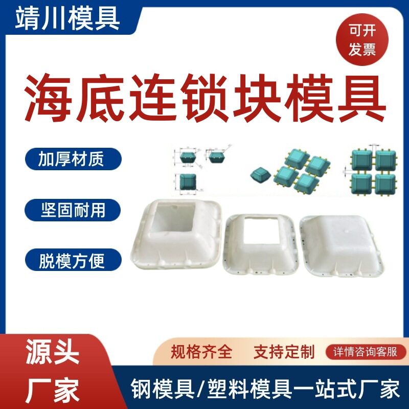 软体单元排模板 现浇海底联锁块塑料模具 水泥联锁块模板厂家