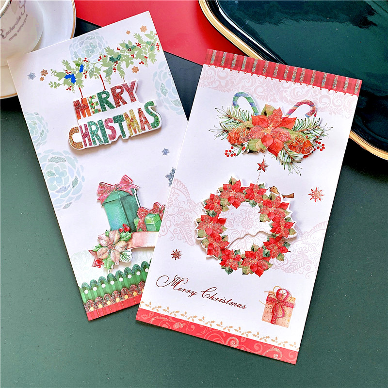 创意高档立体圣诞节贺卡韩国创意祝福节日感谢商务生日卡片带信封