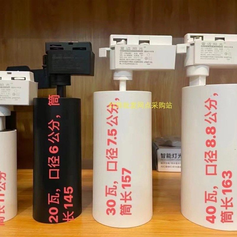 雷迈阳光射灯服装商用迷你轨道灯超小射灯二三线12w20w30w40w明装